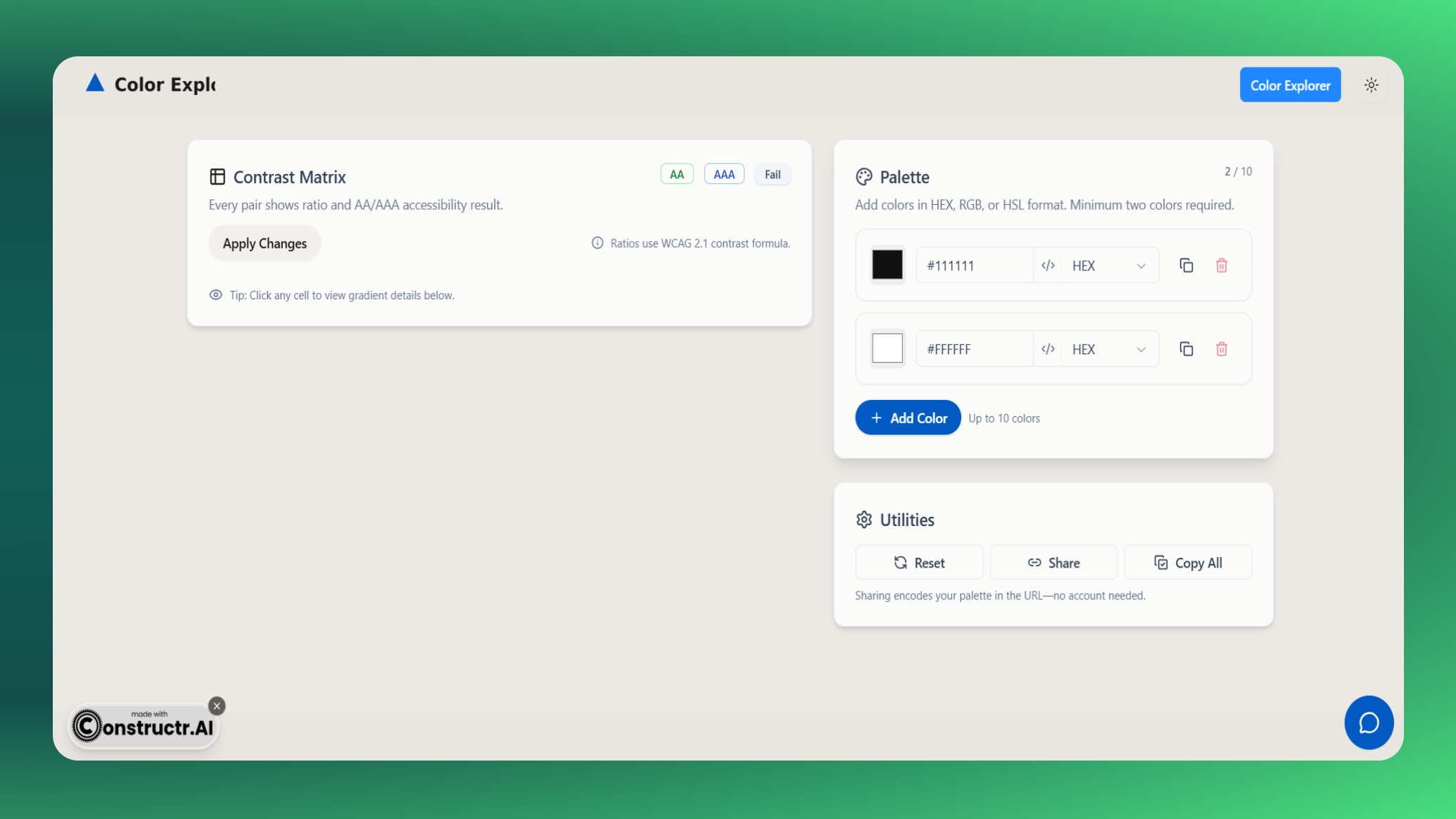 Color Gradient Explorer